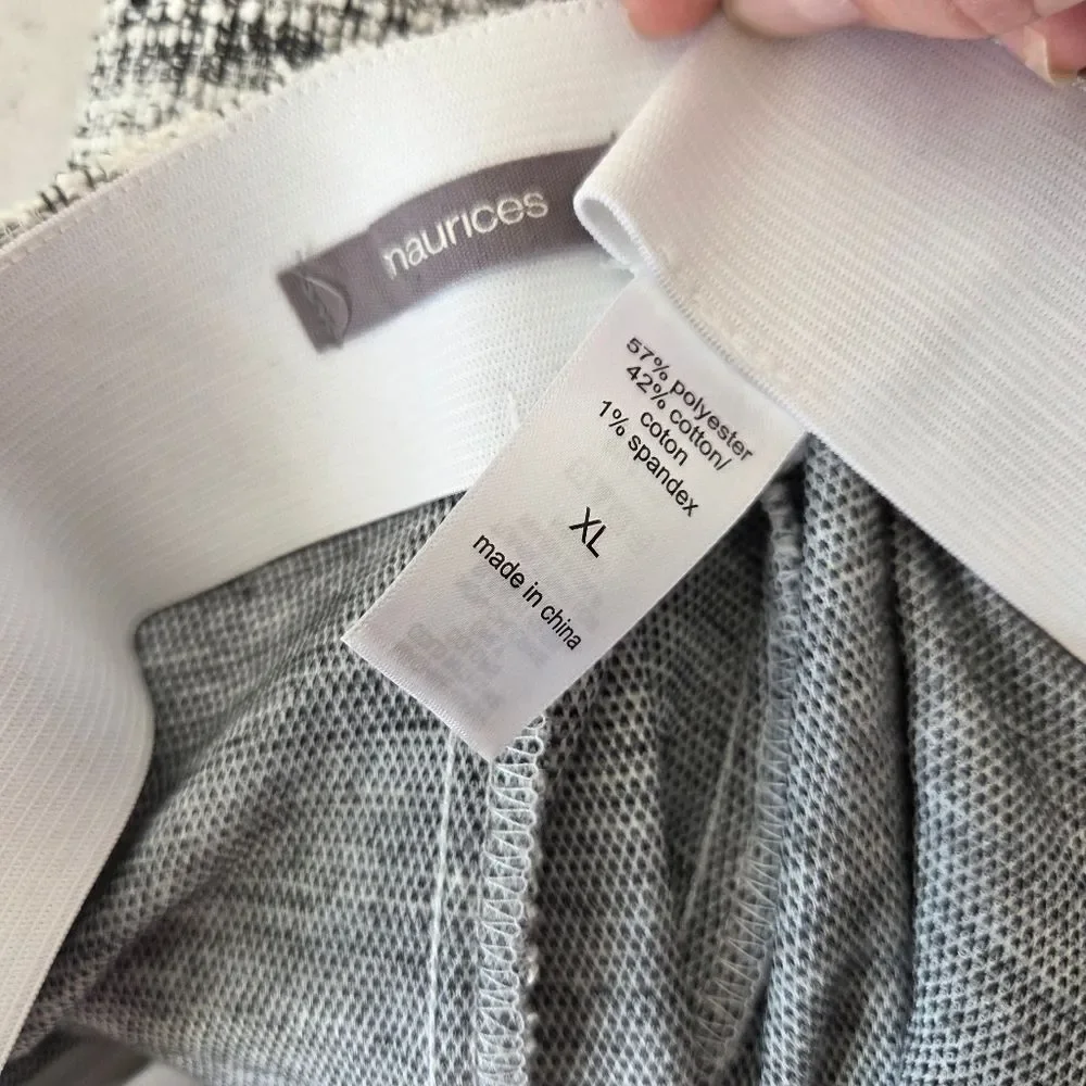 Maurices Tweed Mini Skirt Gray Preppy Twee Old Money Quiet Luxury Classic XL